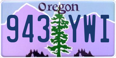 OR license plate 943YWI