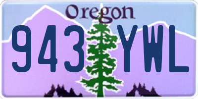 OR license plate 943YWL