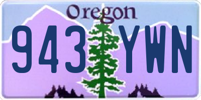OR license plate 943YWN