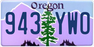 OR license plate 943YWO
