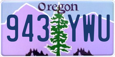 OR license plate 943YWU