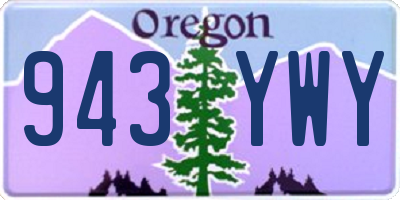 OR license plate 943YWY