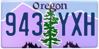 OR license plate 943YXH