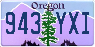 OR license plate 943YXI