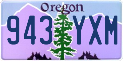 OR license plate 943YXM