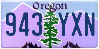 OR license plate 943YXN
