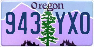 OR license plate 943YXO