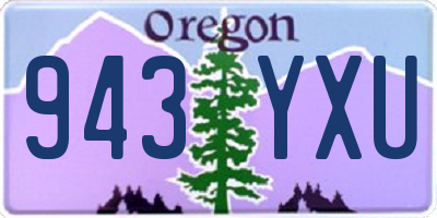 OR license plate 943YXU