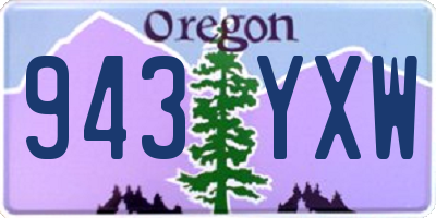 OR license plate 943YXW