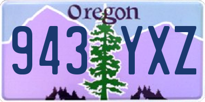 OR license plate 943YXZ