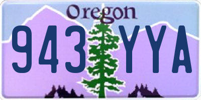 OR license plate 943YYA