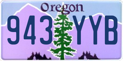 OR license plate 943YYB