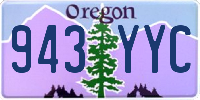 OR license plate 943YYC