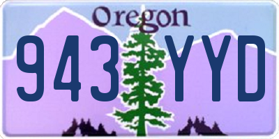 OR license plate 943YYD