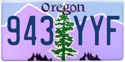 OR license plate 943YYF