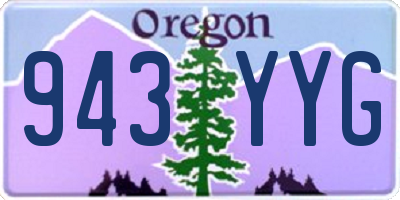 OR license plate 943YYG