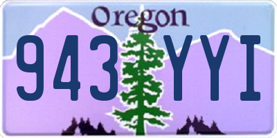 OR license plate 943YYI