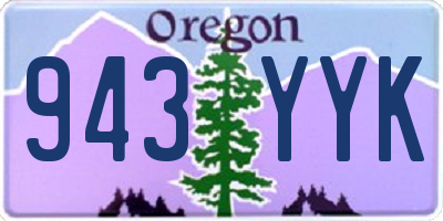 OR license plate 943YYK
