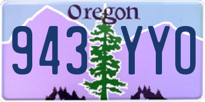 OR license plate 943YYO