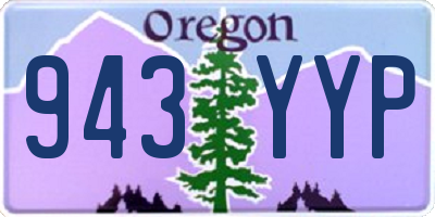 OR license plate 943YYP