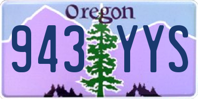 OR license plate 943YYS