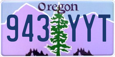 OR license plate 943YYT