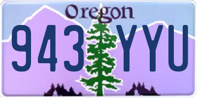 OR license plate 943YYU