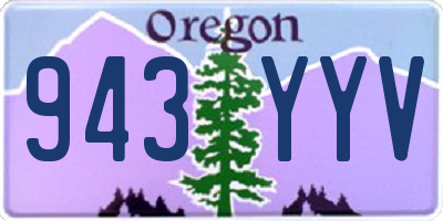 OR license plate 943YYV