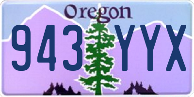 OR license plate 943YYX