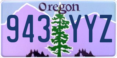 OR license plate 943YYZ