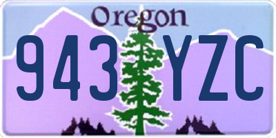 OR license plate 943YZC