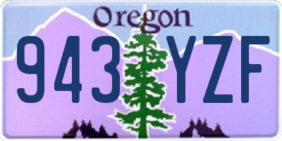 OR license plate 943YZF
