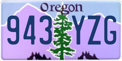OR license plate 943YZG
