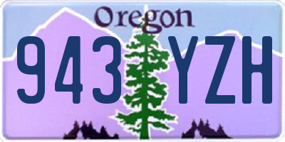 OR license plate 943YZH