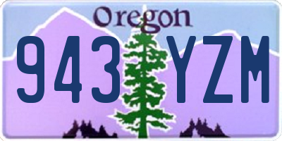 OR license plate 943YZM