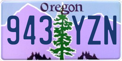 OR license plate 943YZN