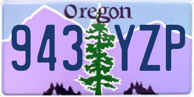 OR license plate 943YZP