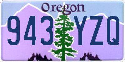 OR license plate 943YZQ