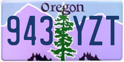 OR license plate 943YZT
