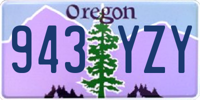 OR license plate 943YZY