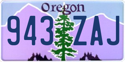 OR license plate 943ZAJ