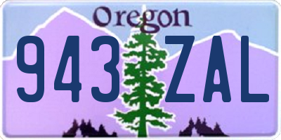 OR license plate 943ZAL