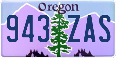 OR license plate 943ZAS