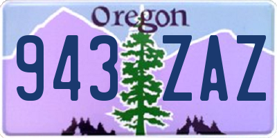 OR license plate 943ZAZ