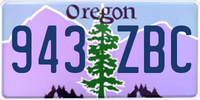 OR license plate 943ZBC