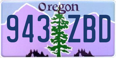 OR license plate 943ZBD