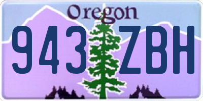 OR license plate 943ZBH