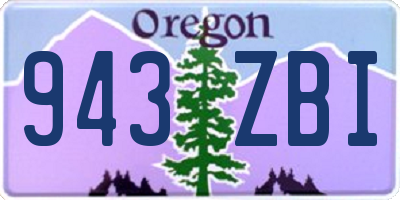 OR license plate 943ZBI