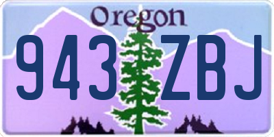 OR license plate 943ZBJ