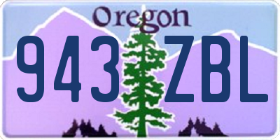 OR license plate 943ZBL